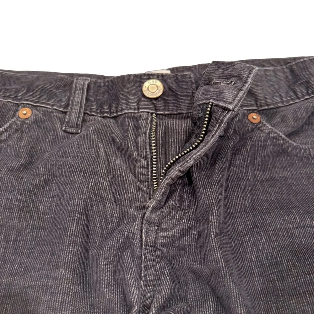 Gap Women Dark Grey Corduroy Cutoff Shorts Size 6 Raw Hem 5-Pocket Casual